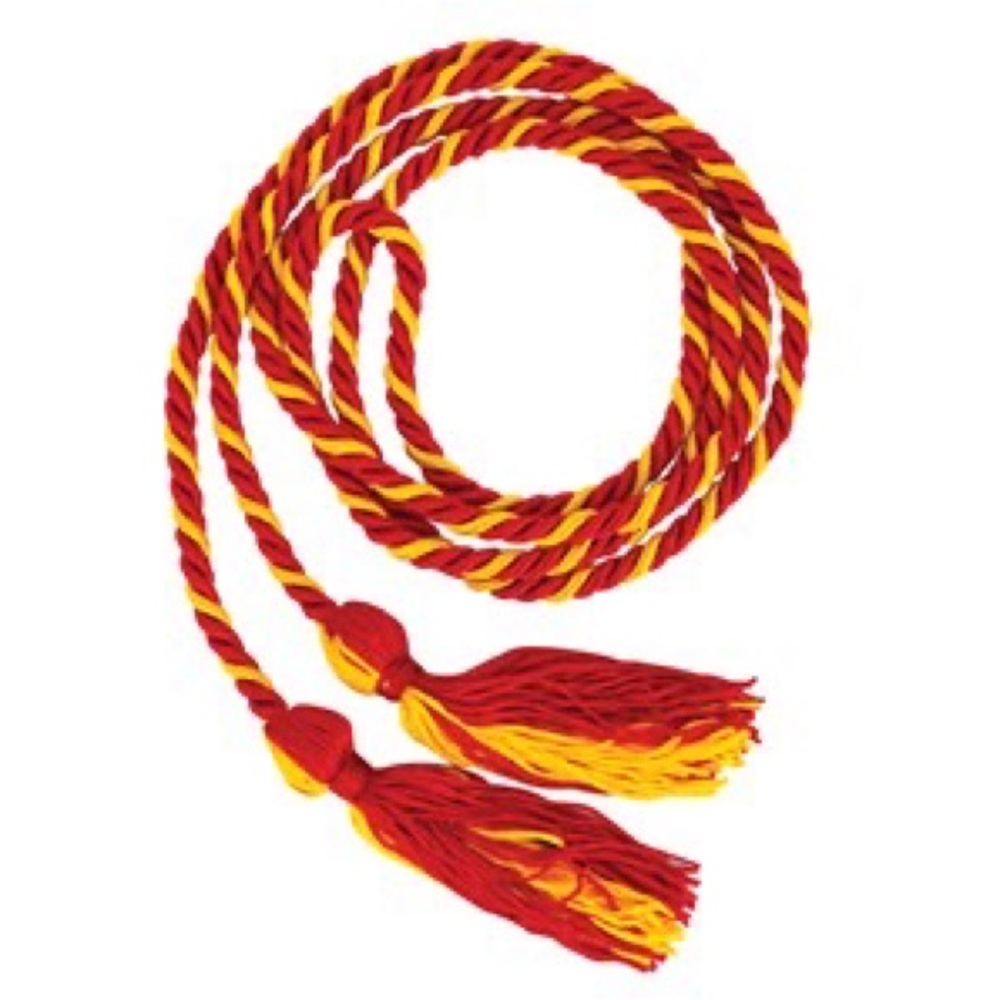 NEW Red and Yellow Graduation Tassel Cord GRADUATION honors